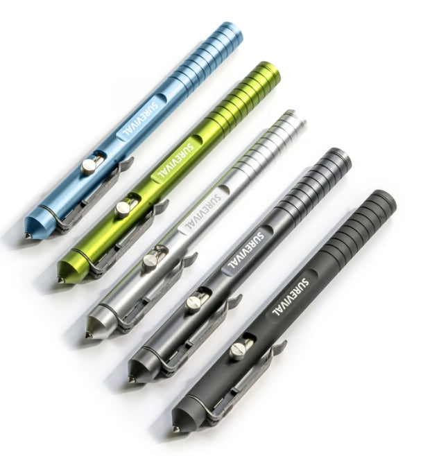 Surevival Pen - concealed seatbelt cutter, telescoping tip & window breaker for emergency escape, rescue & defense!