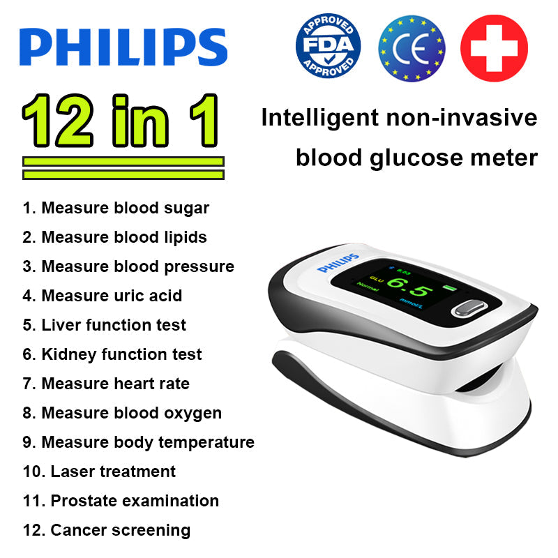 🩸【12 in 1】The latest non-invasive smart blood glucose meter from Philips