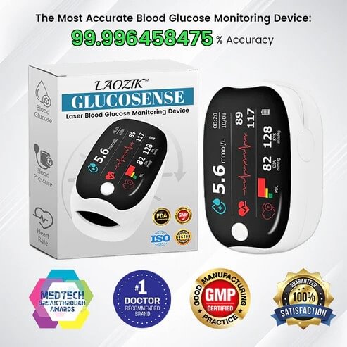 LAOZIK™ GlucoSense Laser Blood Glucose Monitoring Device ( USA )