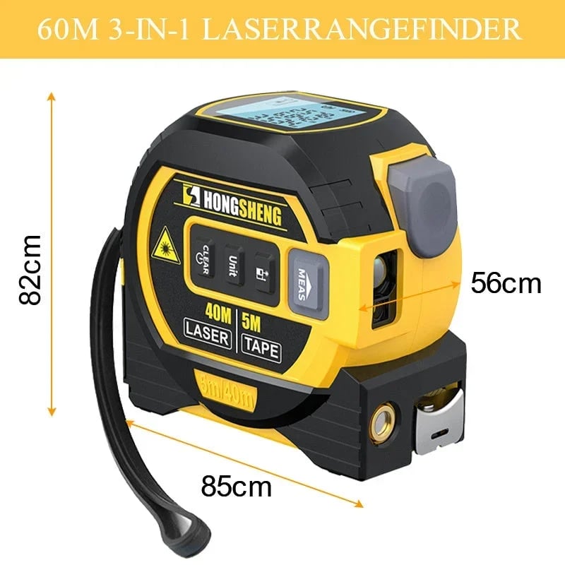 🎉 3-In-1 Infrared Laser Tape Measuring (Imperial & Metric)