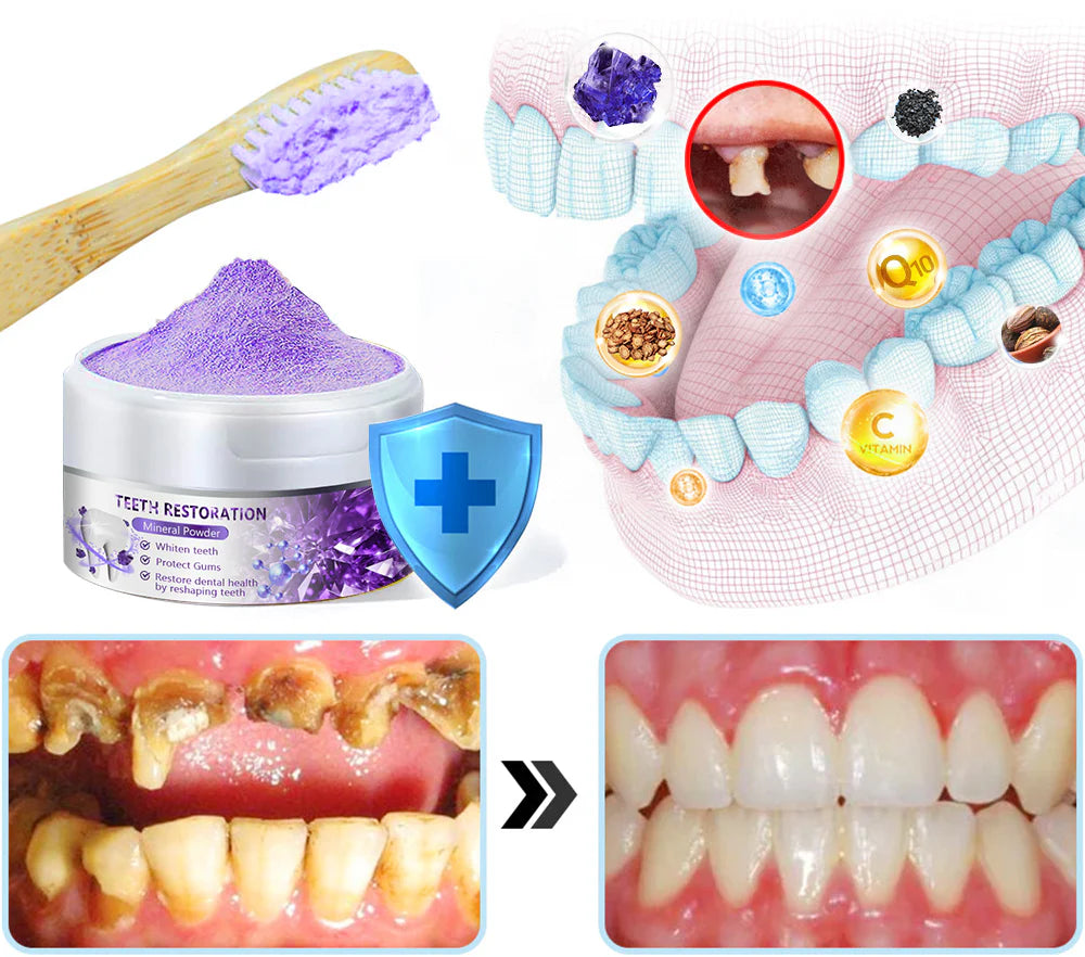 GarageLine™ TeethRestoration Mineral Powder👩⚕️🦷 (⏰𝐋𝐢𝐦𝐢𝐭𝐞𝐝 𝐭𝐢𝐦𝐞 𝐝𝐢𝐬𝐜𝐨𝐮𝐧𝐭 𝐋𝐚𝐬𝐭 𝟑𝟎 𝐦𝐢𝐧𝐮𝐭𝐞𝐬⏰)