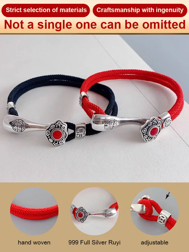 Auspicious clouds and good fortune Hand-woven bracelet