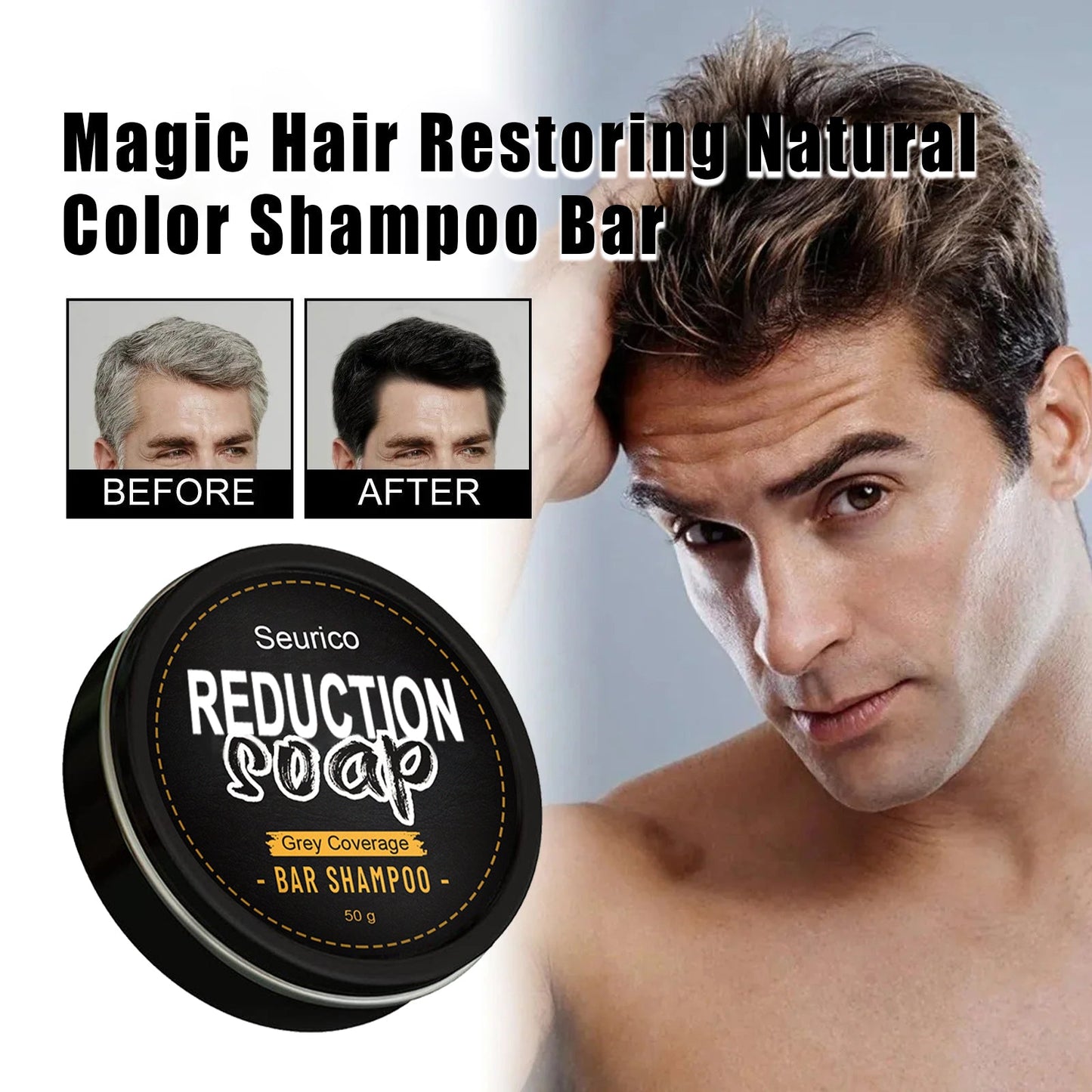 Seurico™ Magic Hair Restoring Natural Color Shampoo Bar