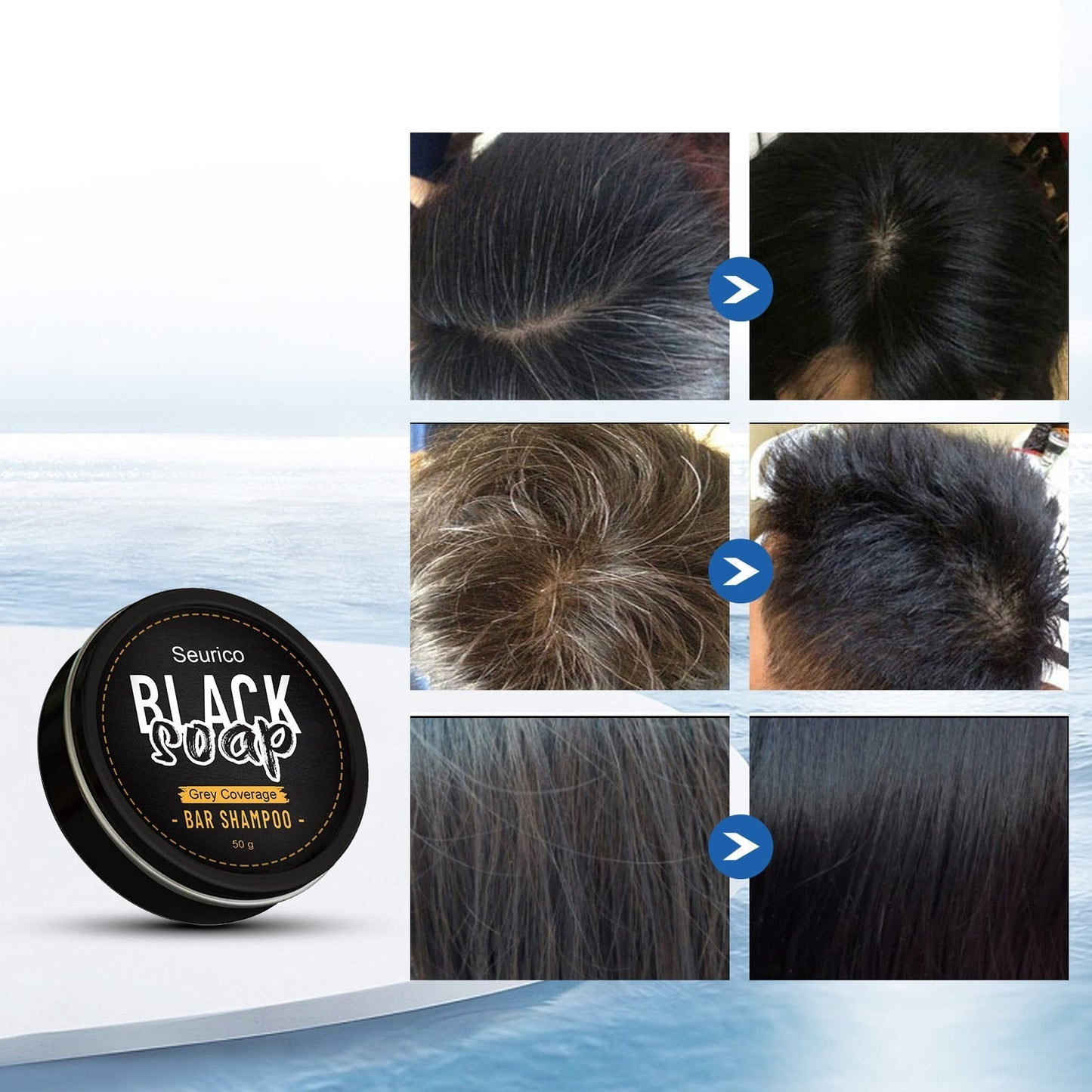 Seurico™ Magic Hair Restoring Natural Color Shampoo Bar