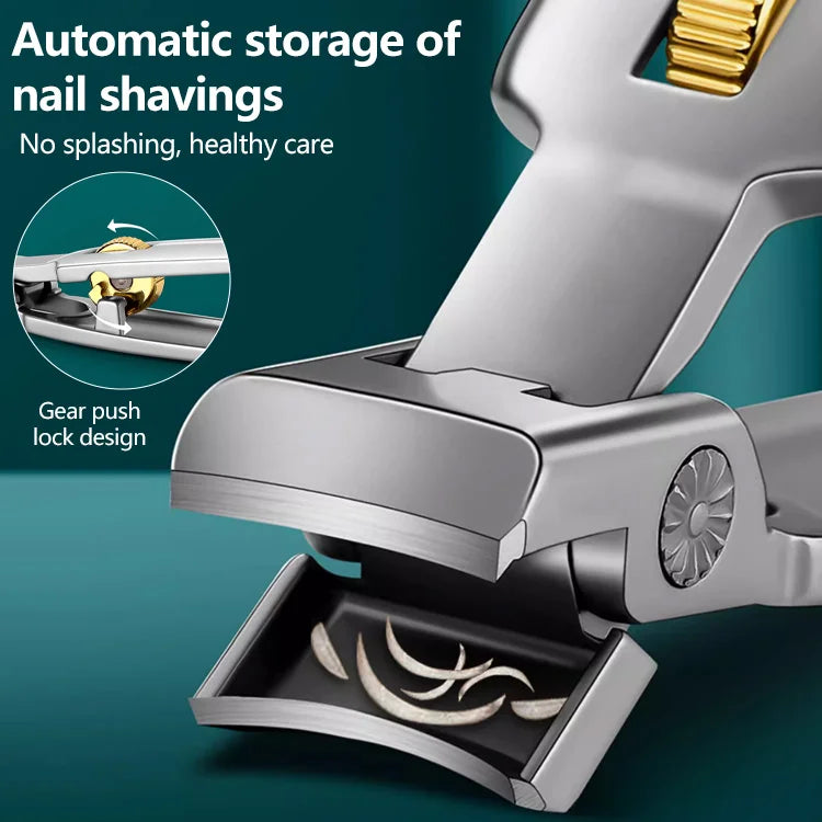 Large opening anti-splash nail clippers