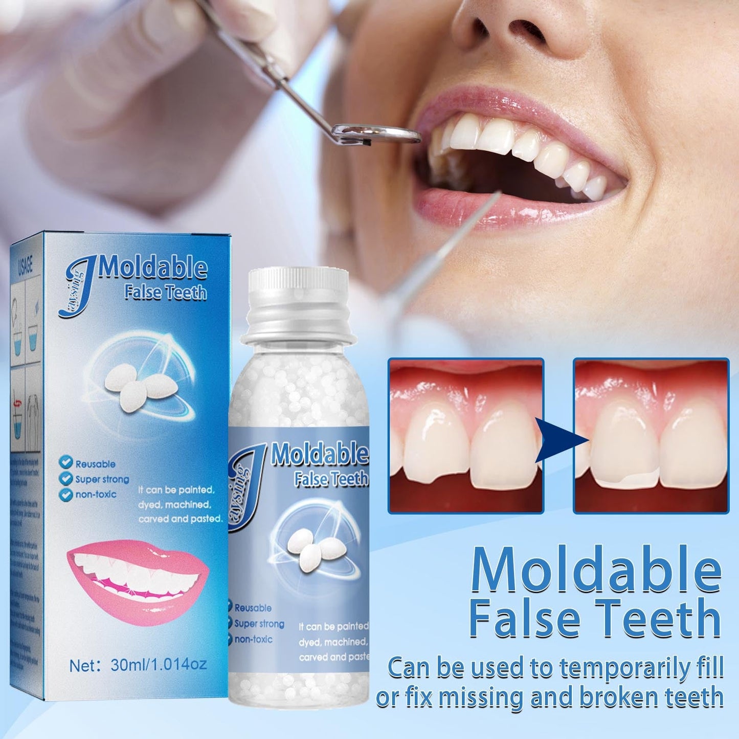 Latest👨⚕Tooth Repair Granules😁 (💥48% OFF) - 🔥HOT SALE🔥🎉 【🇮🇳COD + Local Stock !!!】【Invalid refund】