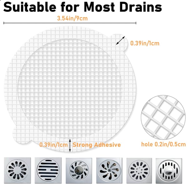 60 PCS Disposable Shower Drain Hair Catcher