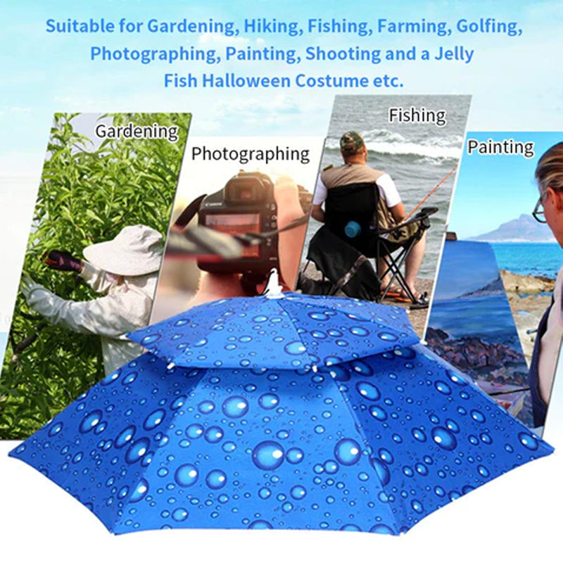 Outdoor Double Layer Umbrella Hat【HOT SALE-49%OFF🔥】