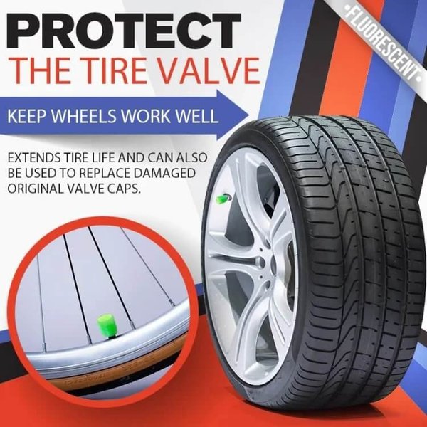 UNIVERSAL FLUORESCENT CAR TIRE VALVE CAPS【HOT SALE-49%OFF🔥🔥🔥🔥🔥】