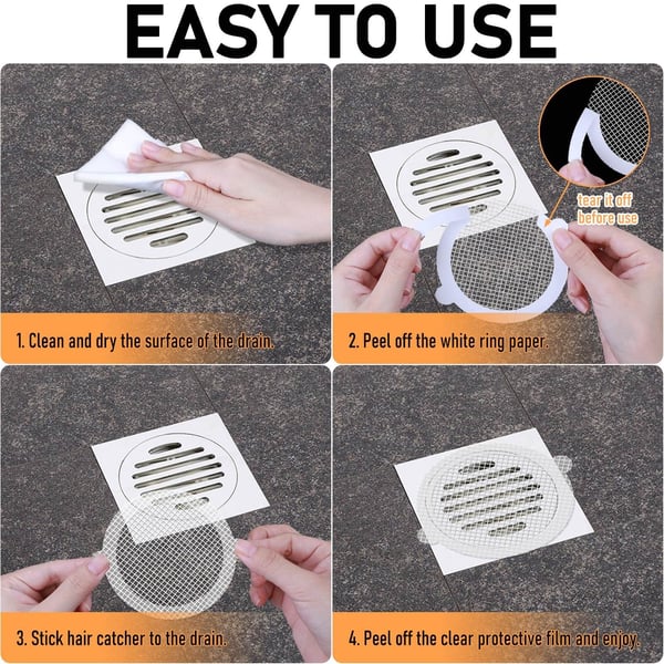 60 PCS Disposable Shower Drain Hair Catcher