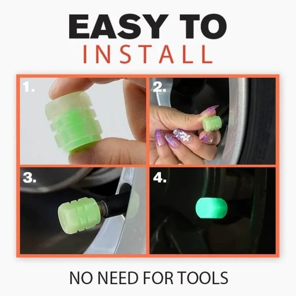 UNIVERSAL FLUORESCENT CAR TIRE VALVE CAPS【HOT SALE-49%OFF🔥🔥🔥🔥🔥】