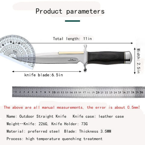 Sharp High Hardness Outdoor Survival Knife Cold Weapon Straight Knife .