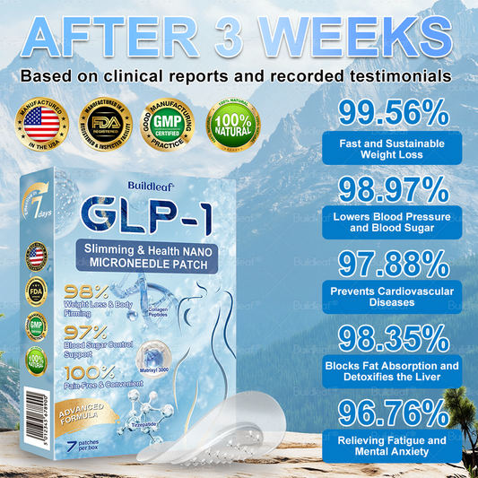 Official Store | Buildleaf® 🌿Tirzepatide Slimming & Health Nano Microneedle Patch |Targets Obesity, Loose Skin, High Blood Pressure, Diabetes, Fatty Liver, Joint Pain, Brain Fog, Low Energy, Body Aches, and More