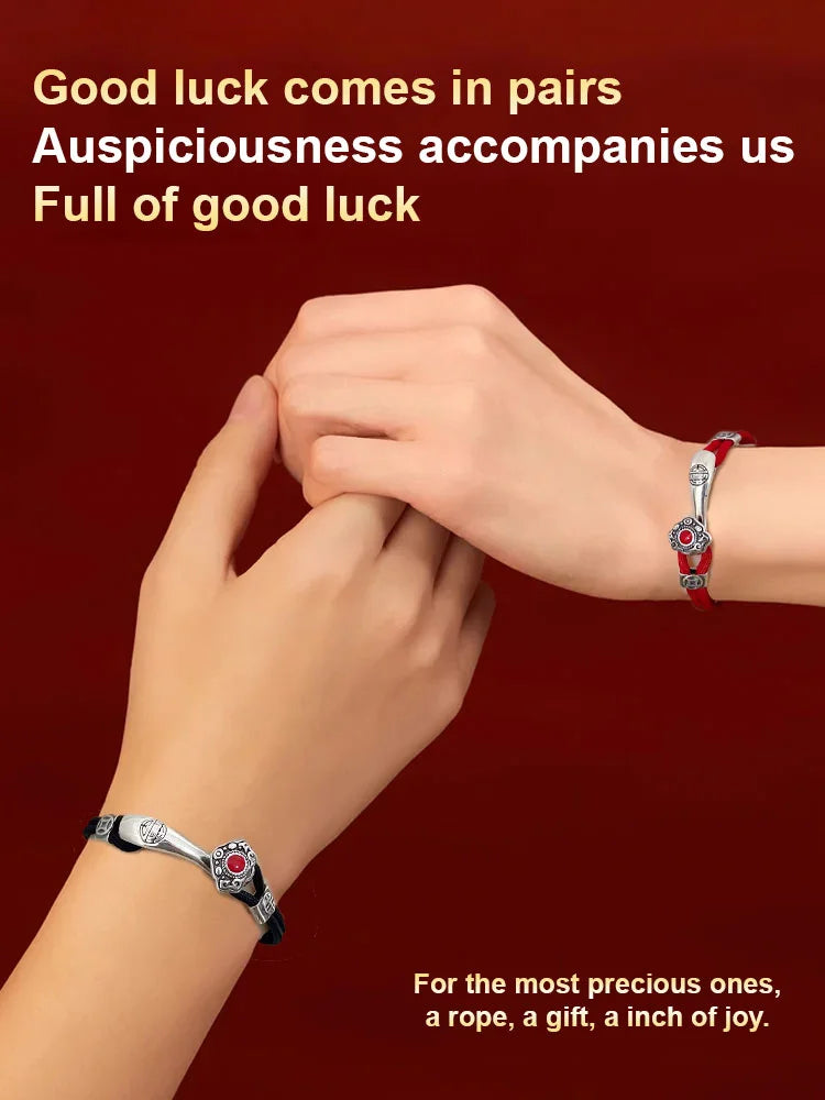 Auspicious clouds and good fortune Hand-woven bracelet