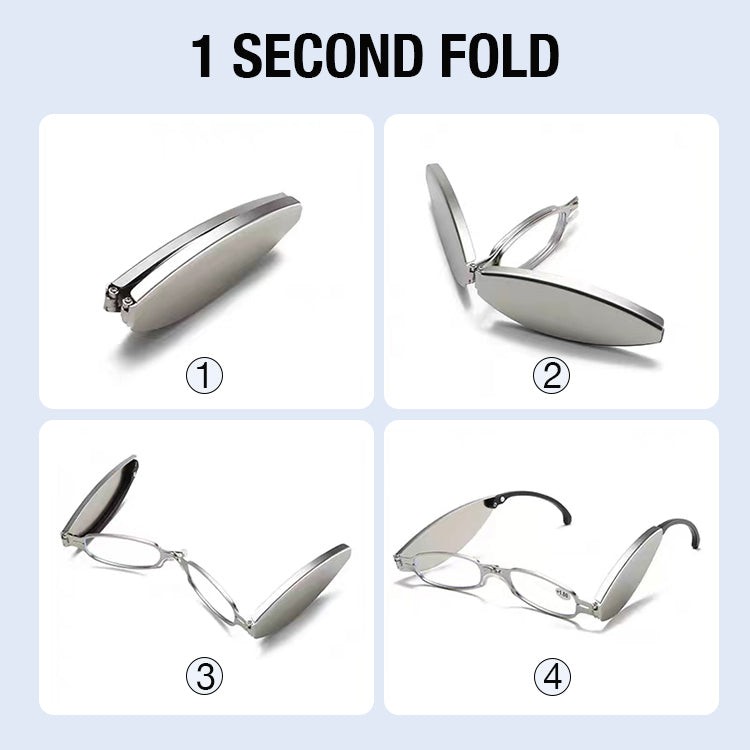 [Two-year warranty]-2023 Indian portable micro folding glasses, no glasses case required